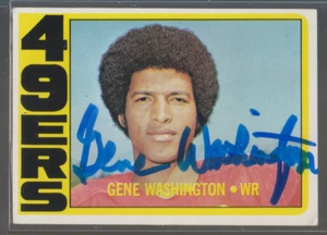 Topps Gene Washington 1972 autografiado - 49ers - Imagen 1 de 1