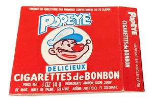 RARE UNUSED 1959 POPEYE CANDY CIGARETTE PACKET PRIMROSE French English CANADA - Picture 1 of 6