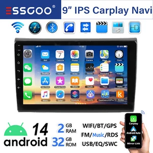 9" Autoradio Für Fiat Bravo II 2007-2012 Android 14 Carplay 32G GPS Navi RDS USB - Bild 1 von 12