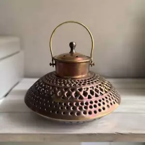 Antique Look Lantern Handmade Pure Raw Brass Candle Lantern Style Home Decor - Picture 1 of 10