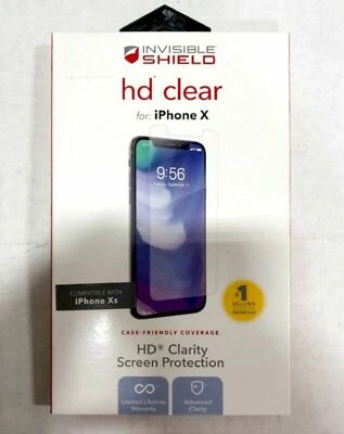 NEW Zagg Invisible Shield HD Clear Screen Protection for Apple iPhone X / Xs  Foto 1 de 2