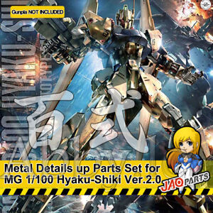 for MG 1/100 Hyaku Shiki ver 2.0 Model JAOParts Metal Detail up Add-on Part Set 