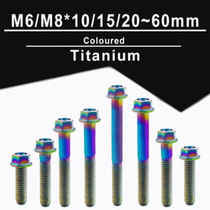 Tornillos de brida de titanio Tc4 Tornillos hexagonales externos M6/M8*10/15/20/25/30~60 mm - Imagen 1 de 26