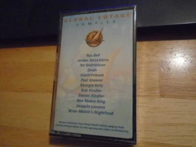 SEALED OOP PROMO Global Voyage Sampler CASSETTE TAPE jazz BOB WEIR grateful dead - Image 1 of 2