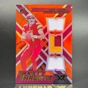 2022 Panini Xr Football #RTT-SH Sam Howell Rookie Patch Arancione /25 RC - Foto 1 di 2