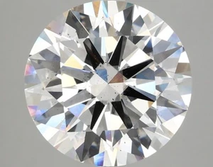 5 CT Round Lab Grown Diamond For Engagement Ring - IGI Certified - Picture 1 of 4