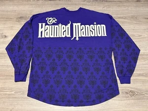 Maglia Disney Parks The Haunted Mansion Glow In Dark Spirit adulto grande viola - Foto 1 di 6