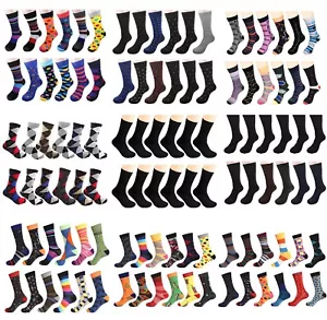 Herren Anzugsocken Funky Mode Freizeit Baumwolle 12 Paar Größe 10-13 - Bild 1 von 20
