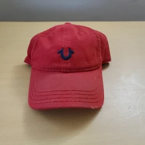 True Religion Red Baseball Cap Hat Strapback OSFA - Picture 1 of 6