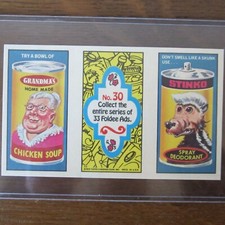 1975 Topps Funny Ad Foldees Proof Test Card #30 NORM SAUNDERS Vault COA Rare