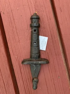 NEW Wrought Iron Naultical Lighthouse Decorative Wall Hook - Picture 1 of 3