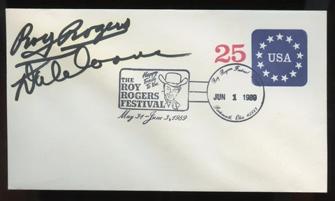 Roy Rogers & Dale Evans signed autograph Postal Cover King/Queen of the West BAS Cover