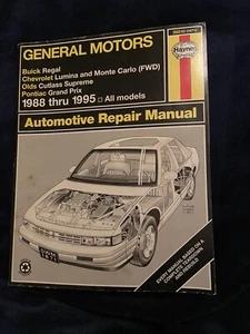Manual de reparación Haynes General Motors Buick Regal 1988 a 1995 #38010 - Imagen 1 de 9