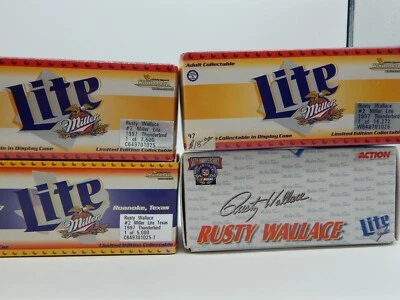 SET OF 4  Rusty Wallace 1997 #2 Miller Lite & Die Cast 1:64 NASCAR (RTC1132) - Image 1 of 4