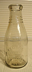 MODESTO, CALIFORNIA QUART SIZE MILK BOTTLE - CENTRAL DAIRY DELIVERY - Picture 1 of 5