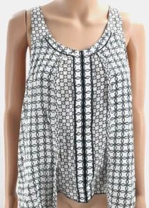 Proenza Schouler Cottage Core Silk White Green Bow Layer Sleeveless Blouse XXS 0 - Picture 1 of 24