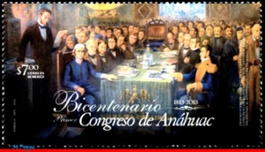 2829 MÉXICO 2013 PRIMER CONGRESO ANAHUAC, BICENTENARIO, HISTORIA, MONTADO SIN MONTAR O NUNCA MONTADO - Imagen 1 de 2