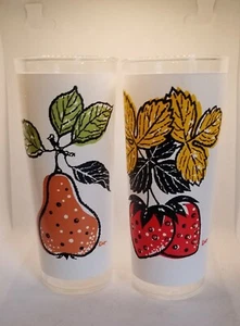 Vintage Holland Glasses - Pear and Strawberry - Picture 1 of 3