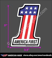 TRUMP STICKER AMERICA FIRST STOP ILLEGAL IMMIGRATION BORDER WALL MAGA DECAL FLAG