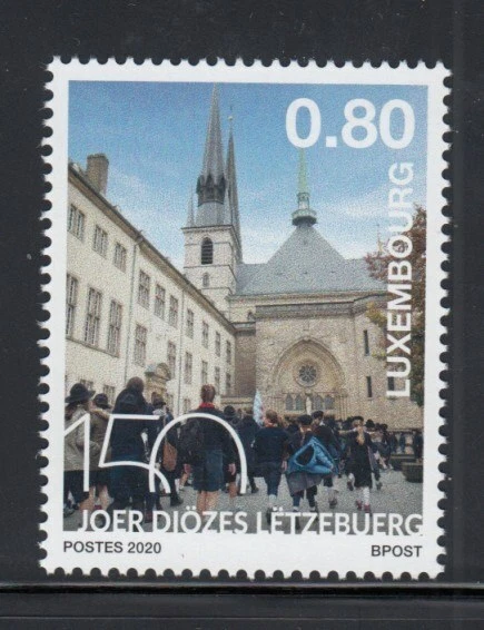 Sello MNH de la diócesis de Lëtzebuerg 150 aniversario de Luxemburgo Foto 1 de 1