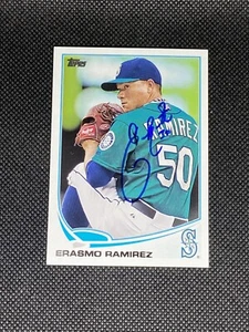 Erasmo Ramirez Seattle Mariners signiertes Autogramm 2013 Topps Karte #US158 ~ COA - Bild 1 von 3