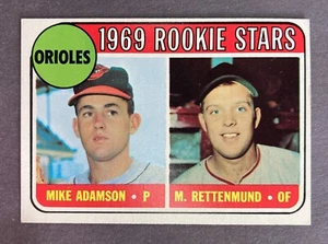 1969 Topps #66 Orioles Rookie Stars: Mike Adamson RC & Merv Rettenmund RC (B) - Picture 1 of 2