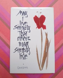 Gandhi Saying Souvenir Fridge Magnet - Picture 1 of 5