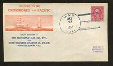 1935 USS RAIL Honolulu Hawaii Crossroads of the Pacific Navy Postal Cover