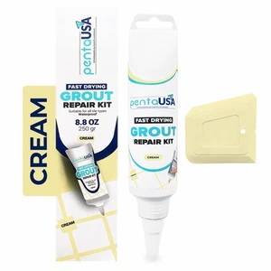 Tile Grout Repair Kit - Cream Grout Filler, Triple Protection, Fast Drying Fo... - Picture 1 of 7