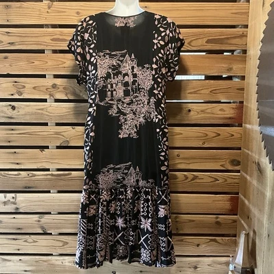 Nuevo con etiquetas Vestido Johnny Was Merwahi Castle Bordado PEQUEÑA Muestra Foto 1 de 4