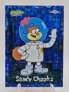 2025 Topps Chrome SpongeBob SANDY CHEEKS BubbleFractor Refractor /99 SP #27 - Picture 1 of 2