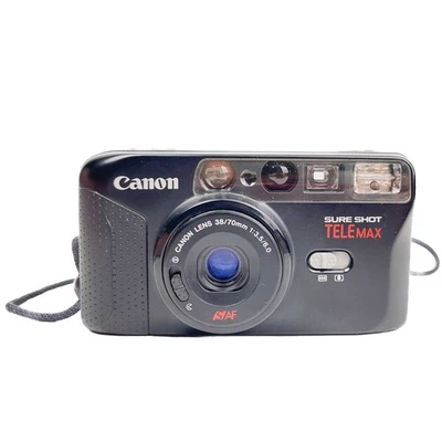Câmera de Filme 35mm Canon Sure Shot Telemax Point & Shoot 38/70mm com Estojo - Testada - Imagem 1 de 4