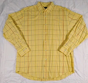Camisa Colours By Alexander Julian Para Hombre Talla Grande Amarilla Manga Larga Camisa A Cuadros - Imagen 1 de 11