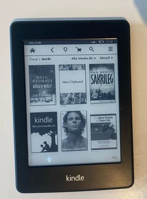 Amazon Kindle Paperwhite EY21 3G 4GB eBook Reader Schwarz - Bild 1 von 3