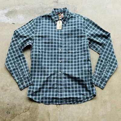 Camisa de hombre Relwen a cuadros con botones manga larga calce clásico mediana nueva con etiquetas Foto 1 de 4