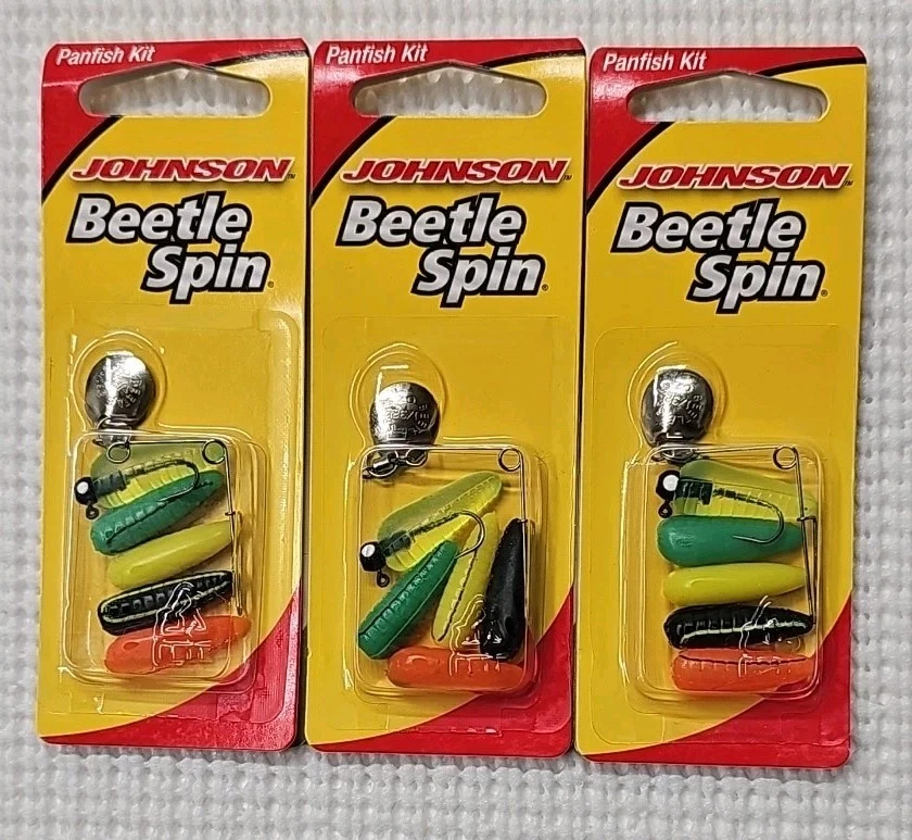 Johnson Beetle Spin Panfish Buster Señuelo Kit Lote de 3 Nuevo Foto 1 de 2