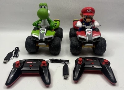 Mario Kart 8 Super Mario Bros 4-wheeler Quads Yoshi & Mario  Carrera RC Nintendo - Image 1 of 4
