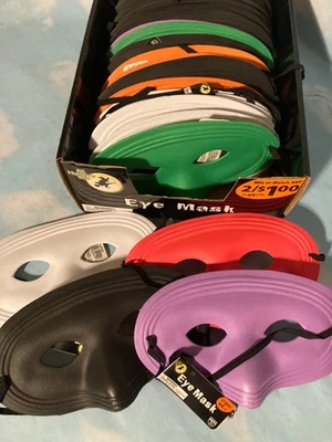 (Lot of 41) Soft Foam Eye Masks, Assorted Colors: Back, White, Orange, and More - Image 1 of 4