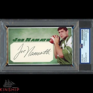 Joe Namath signed Cut 3x5 Custom Card PSA DNA Slabbed Jets HOF Auto C5065 - Picture 1 of 2