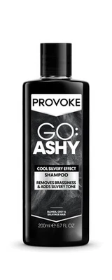 PROVOKE Go Ashy Shampoo 200ml, Remove Brassiness & Adds Silvery Tone to Hair,