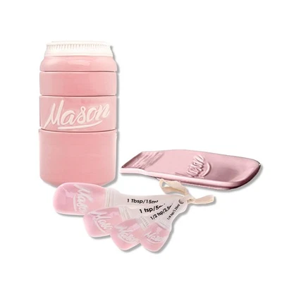 Mason Jar Kitchenware Set - Ceramic Measuring Cups, Measuring Spoons & Spoon ... - Image 1 of 4