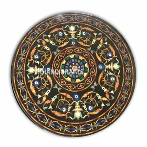 36" Marble Dining Center Table Top Handmade Pietra Dura Inlay Patio Home Decor - Picture 1 of 5