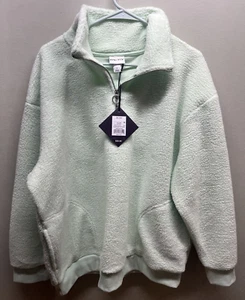 Ava Viv fleece jacket womens size 14W (X) mint green New! - Picture 1 of 3