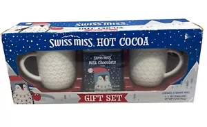 without coco Swiss miss hot coco gift set 2 white mugs owl blue tin READ - Picture 1 of 10