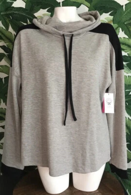 Vince Camuto Mujer Ropa Activa Gris Capucha Cuello Pullover Sudadera con Capucha Regular Sólido XL Foto 1 de 4
