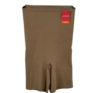 Spanx NEW High Waisted Mid Thigh Short Lg Cafe Au Lait Shapewear Sculpt Slimming - Picture 1 of 6