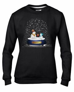 Snow Globe Snowman Christmas Women's Sweatshirt - Gift Present Xmas Jumper