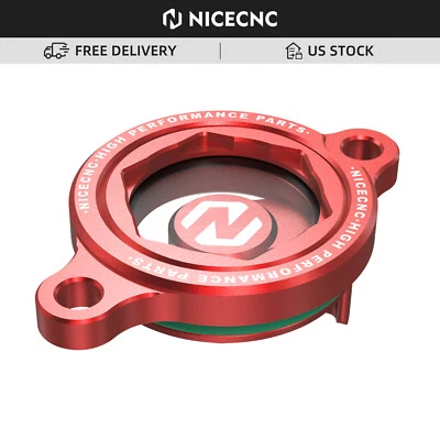 CNC Clear Oil Filter Cap Cover For Honda CRF250RX/R CRF450R/RX/X/RWE 2019-2025 - Image 1 of 4