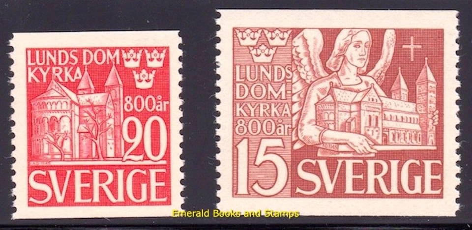 EBS Sweden 1946 - 800th Anniversary Lund Cathedral - Michel 318-319 - MNH** - Image 1 of 1