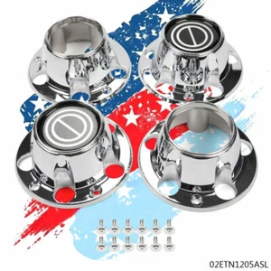 Set of 4 Fit For F150 / Bronco /Van 4x4 Wheel Center Caps Hubs W/ Screws - Picture 1 of 12